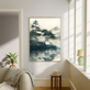 Japanese Light Green Japandi Landscape Art Print, thumbnail 2 of 2