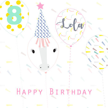Happy Birthday Horse Balloon Card, 2 of 2