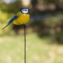 Blue Tit On Rod Recycled Metal Garden Sculpture, thumbnail 1 of 3