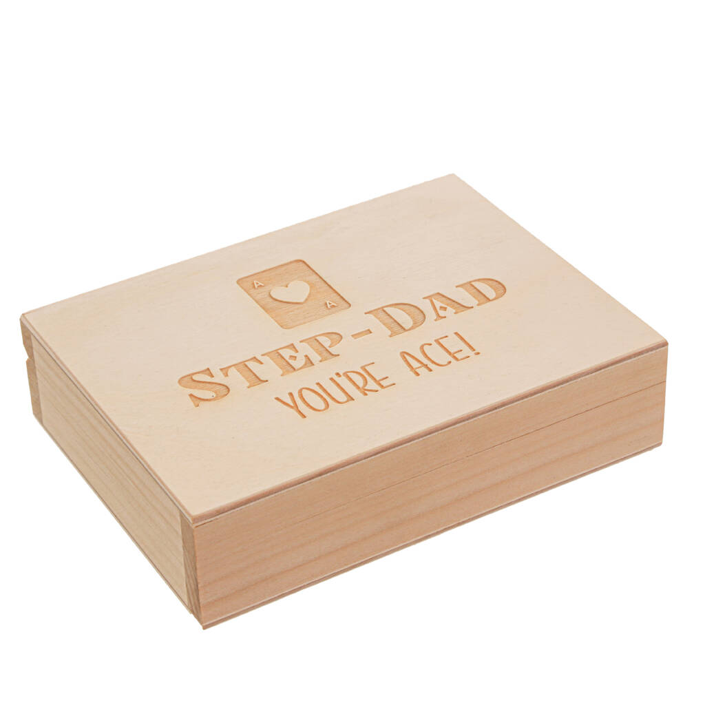Personalised Deck Of Playing Cards In A Wooden Box