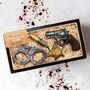 Chocolate Cowboy Set Gun, Handcuff And Sheriff Badge, thumbnail 1 of 2