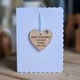 Personalised New Baby Hanging Heart Decoration And Card, thumbnail 1 of 4