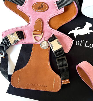 Pink Leather Dog Harness, 6 of 6
