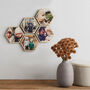 Personalised Photo Wooden Small Hexagon Wall Art Set, thumbnail 1 of 3