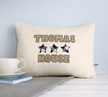 Personalised House Name Cushion Gift For New Home, 4 of 12