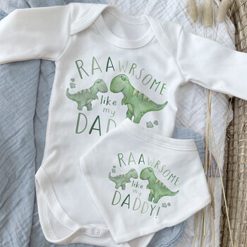 Raawrsome Like My Daddy Baby Outfit, 3 of 6