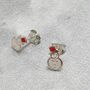 Cutie Snowman Earrings In Sterling Silver, thumbnail 2 of 4