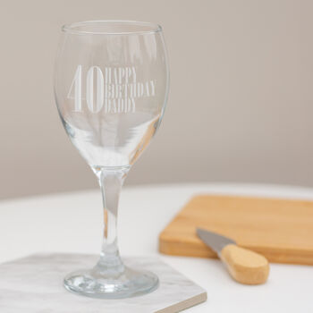 Personalised Birthday Age And Name Wine Glass, 2 of 4