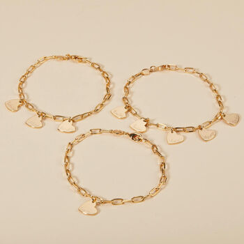 Personalised Heart Dainty Love Links Bracelet, 3 of 4