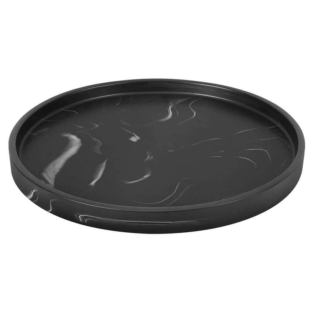 Ink Black Round Vanity Tray By Momentum