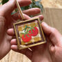 Tomatoes Gingham Embroidered Framed Keepsake, thumbnail 1 of 7