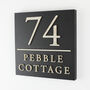 Contemporary Square Matte Black House Sign, thumbnail 7 of 10