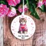 Personalised Tabby Cat Love Decoration, thumbnail 2 of 2