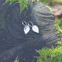 Leaf Earrings Sterling Silver Nature Inspired Jewellery, thumbnail 3 of 5