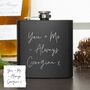 Personalised Handwriting Hip Flask, thumbnail 4 of 9