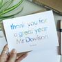 Thank You For A Great Year | Personalised Teacher Card, thumbnail 1 of 3