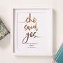 Personalised ‘She/He Said Yes’ Engagement Foil Print, thumbnail 4 of 5