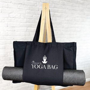 Personalised Name Yoga Stuff Organic Yoga Tote Bag, Custom Yoga Bag, Yoga  Mat Bag, Pilates Bag, Meditation Bag 