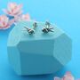 Peace Sign Hand Stud Earrings, thumbnail 1 of 2