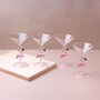 G Decor Set Of Four Flamingo Stem Handmade Glassware Pink Flamingo Cocktail And Martini Sculpted Glasses, thumbnail 1 of 3