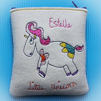 Personalised Unicorn Purse, Embroidered, 8 of 12
