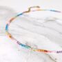 Good Vibes Rainbow Gemstone Beaded Necklace, thumbnail 4 of 7