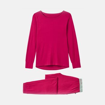 Women's 'Merry Cherry' Bamboo Pyjama Set, 3 of 5
