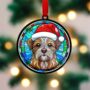 Border Terrier In Santa Hat Suncatcher Decoration, thumbnail 4 of 6
