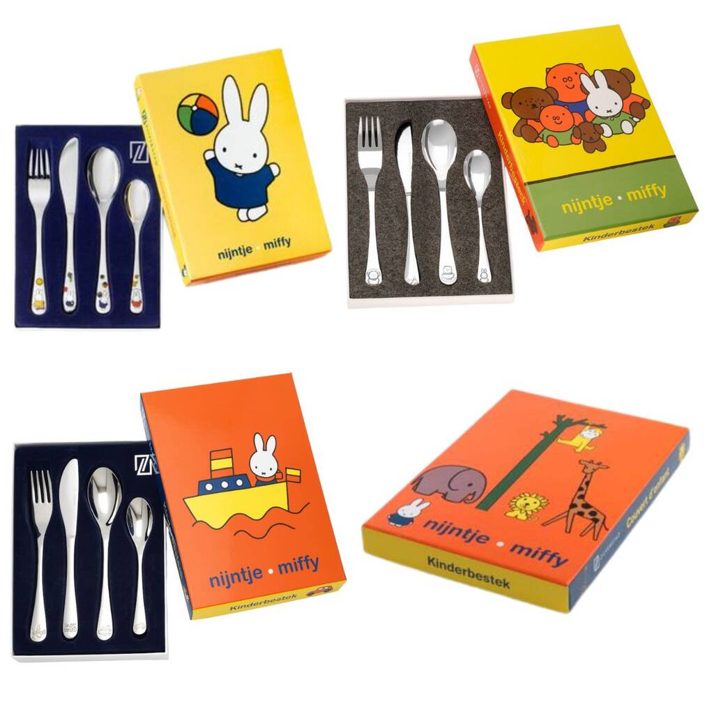 Miffy Four Piece Childrens Cutlery Sets Stainless Steel, 1 of 12