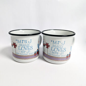 Personalised 'Mr' And 'Mrs' Love Mugs, 10 of 12