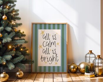 Calm And Bright Christmas Art Print, 7 of 9