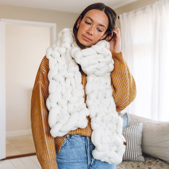 Classic Jumbo Knitted Long Scarf, 2 of 11