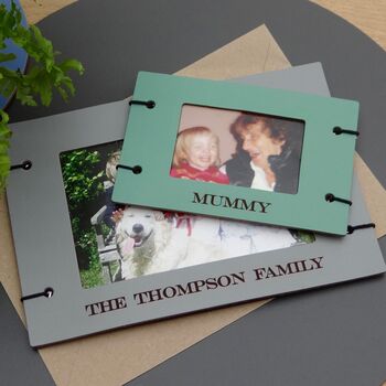 Engraved Leather Photo Frame, 3 of 12