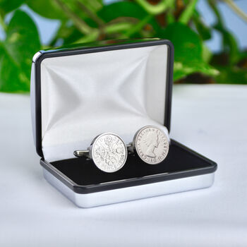 Luxury 60th Birthday Sixpence Cufflinks, 4 of 8