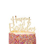 Happy Birthday Cake Topper ~ Gold, thumbnail 5 of 5