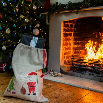 Personalised Christmas Santa Sack With Child's Drawing, 4 of 9