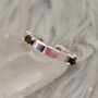 Pink Black Tourmaline Sterling Silver Open Ring, thumbnail 6 of 12