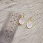 Rainbow Moonstone Sterling Silver Oval Earrings, thumbnail 6 of 12