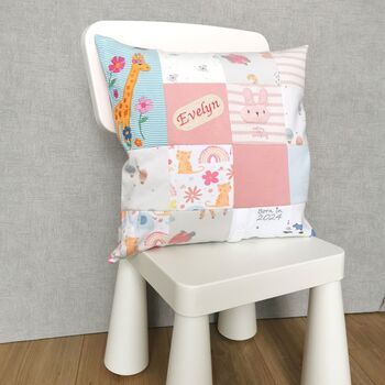 Memory Keepsake Gift, Cushion Made From Baby Clothes, 9 of 10