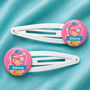 Personalised Mermaids Birthday Hair Clips, thumbnail 2 of 3