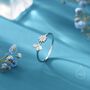 Sterling Silver Bumble Bee And Daisy Ring, thumbnail 1 of 12
