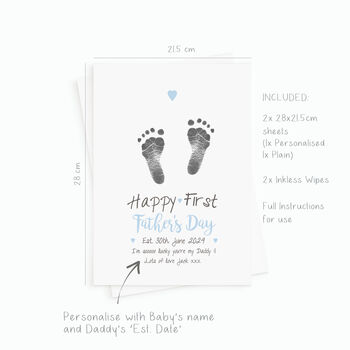 Personalised Happy First Father's Day Inkless Print Kit, 4 of 5