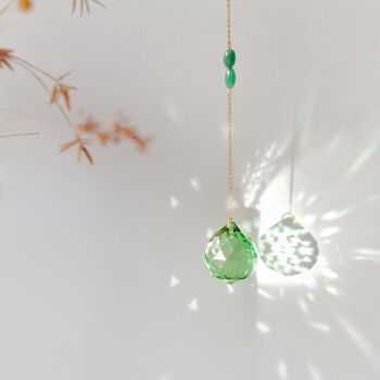 Xl Raw Aventurine And Agate Crystal Suncatcher 60cm, 3 of 5