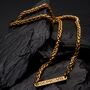 Engraved 5mm Gold Wheat Chain, thumbnail 6 of 10
