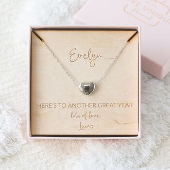 Heart Pendant Bracelet In Personalised Gift Box, 2 of 3