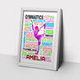 Gymnastic Personalised Gift Print, thumbnail 1 of 4