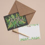 Thank You Notelet Pack Of Eight Foliage Pattern, thumbnail 2 of 10