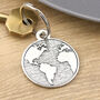 My World Pewter Personalised World Map Ds Keyring, thumbnail 2 of 6