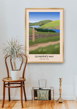 Glyndŵr’s Way National Trail Travel Poster Art Print, 5 of 8