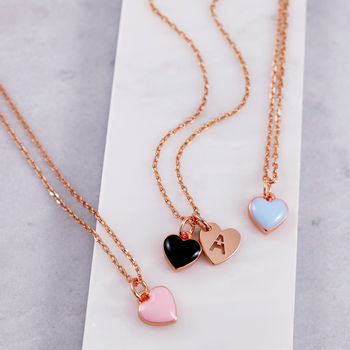 Valentines Gift Enamel Heart Necklace, 6 of 11